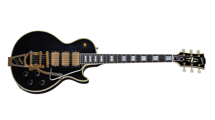 1957 Les Paul Custom 3-Pickup With Bigsby Vibrato Ebony Light Aged