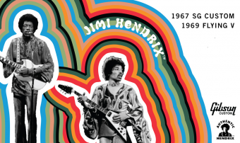 ギブソン・カスタムショップ製　シグネチャー・モデル 『Jimi Hendrix™ 1969 Flying V in Aged Ebony』 『Jimi Hendrix™ 1967 SG Custom in Aged Polaris White』 2モデルが同時リリース