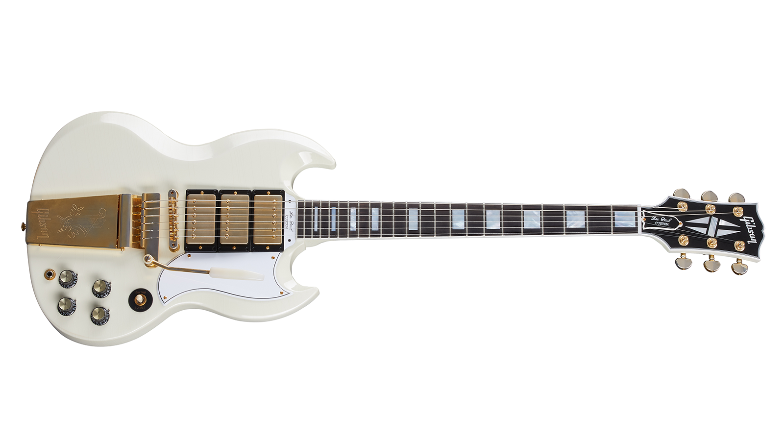 1963 Les Paul SG Custom With Maestro Vibrola Classic White Ultra Light Aged