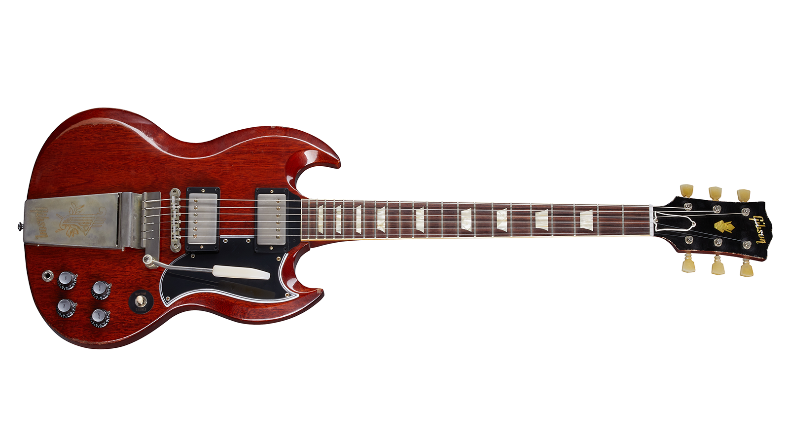 1964 SG Standard With Maestro Vibrola Faded Cherry Heavy Aged