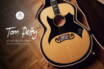 ギブソンから、トム・ペティのシグネチャー・モデル 『Tom Petty SJ-200 Wildflower』がリリース