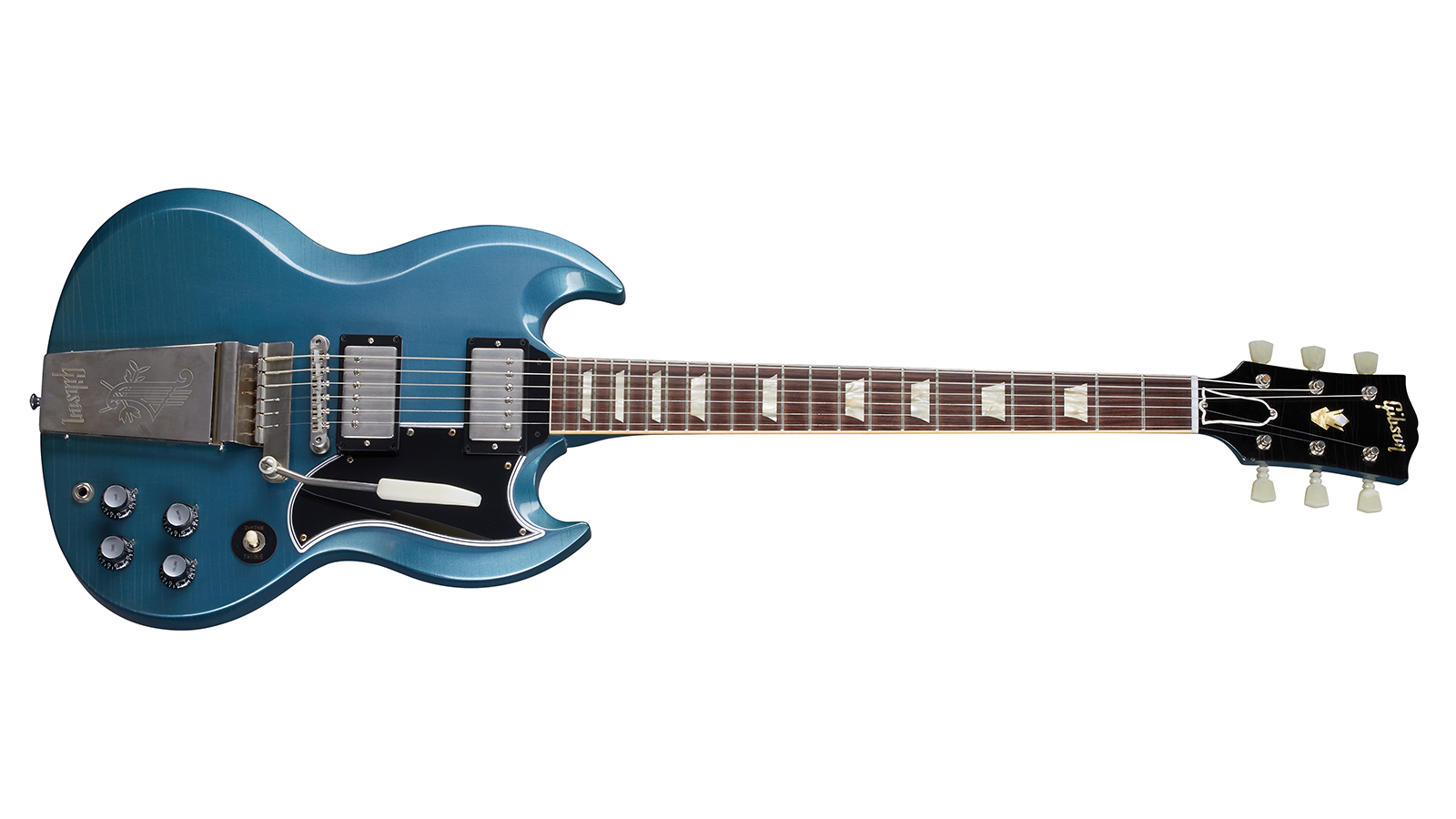 1964 SG Standard With Maestro Vibrola Pelham Blue Ultra Light Aged 