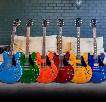 ギブソンの多彩なカラーを揃えた『Custom Color Series』に  『ES-335』と『ES-335 Figured』が各3色ずつ追加